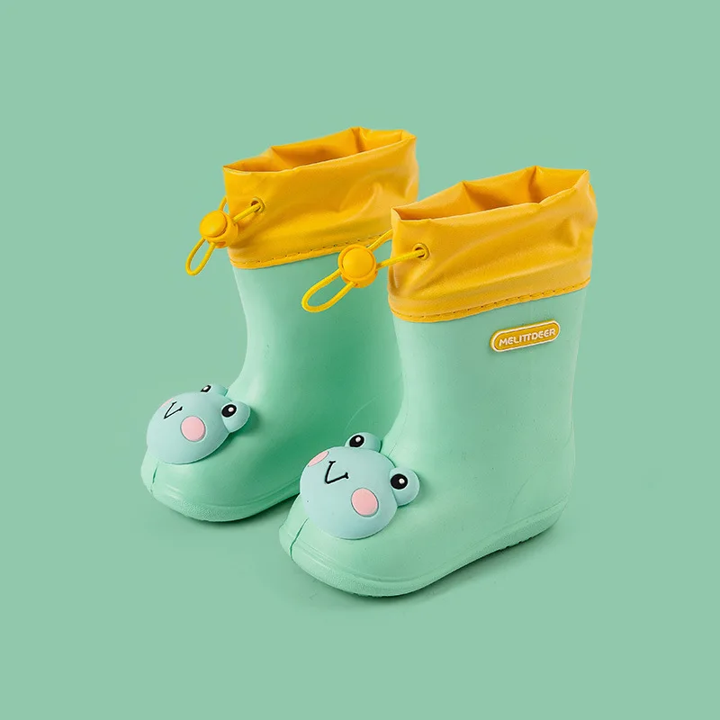 

Children's Rain Boots Wholesale Baby Drooling Shoes Soft One-piece Molding No Peculiar Smell Children's Rain Boots