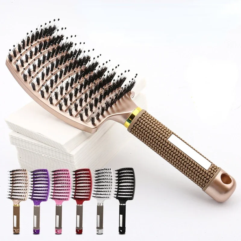Magic Hair Brush Brosse Cepillo Contra Klit Women Female Hair Scalp Massage  Comb Bristle&nylon Popbrush Hairbrush Detangling