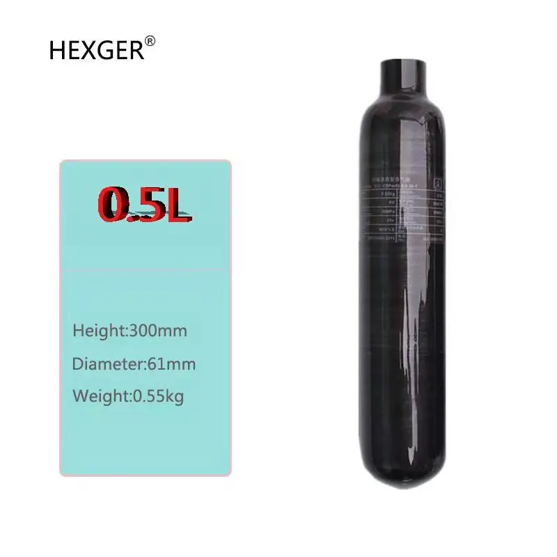 HEXGER  HPA ַ   ̼, ź , ũ ̺ Ǹ, 0.5L, 500CC, 31Ci, 300Bar, 30MPA, 4500PSI