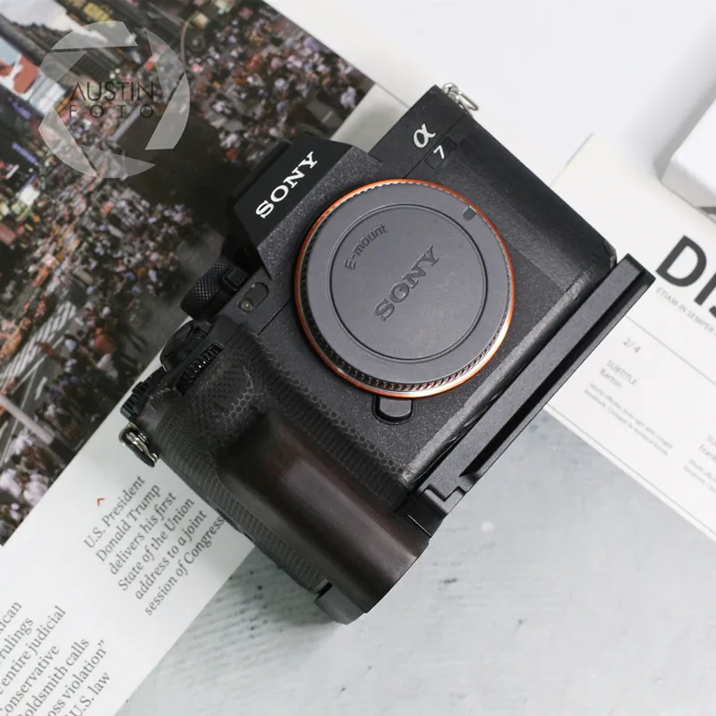 A7R5 A7M4 A7Iv Staffa In Legno Con Impugnatura In Ebano Per Piastra L A Sgancio Rapido Sony A7R5 A7M4 A7Iv