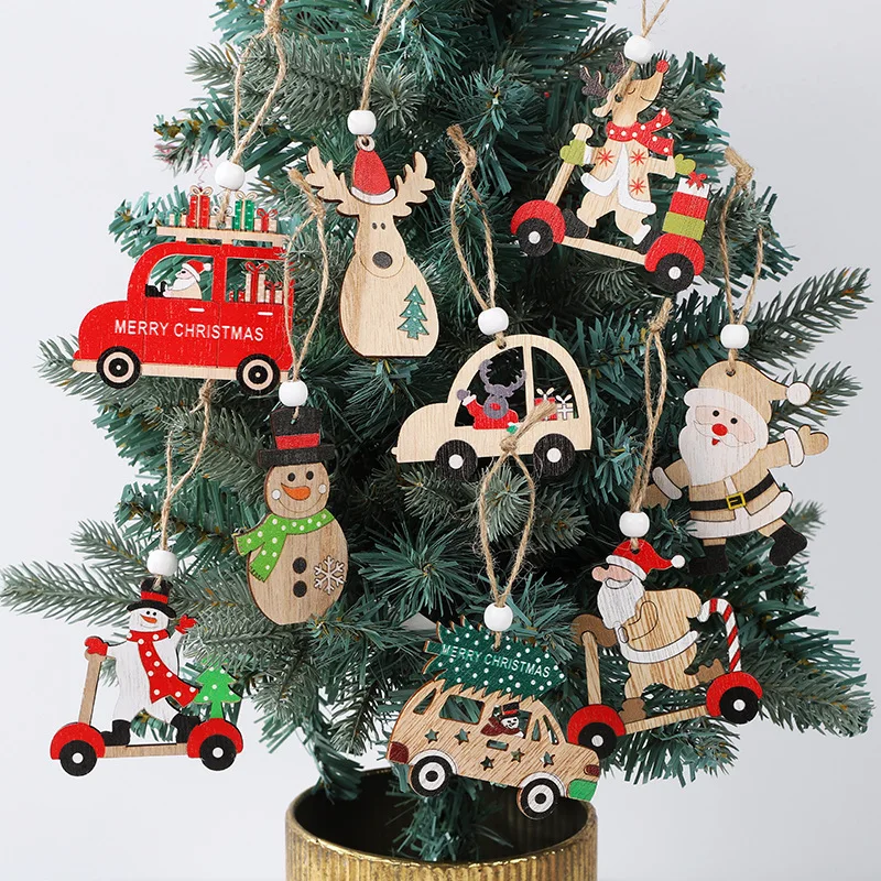 

Christmas Tree Decor Xmas Decor Gifts Wooden Christmas Pendant Merry Christmas Decor for Home 2023 Navidad Christmas Ornaments