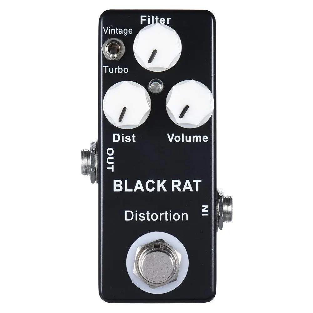 

Mosky Black RAT Distortion Mini Guitar Effect Pedal