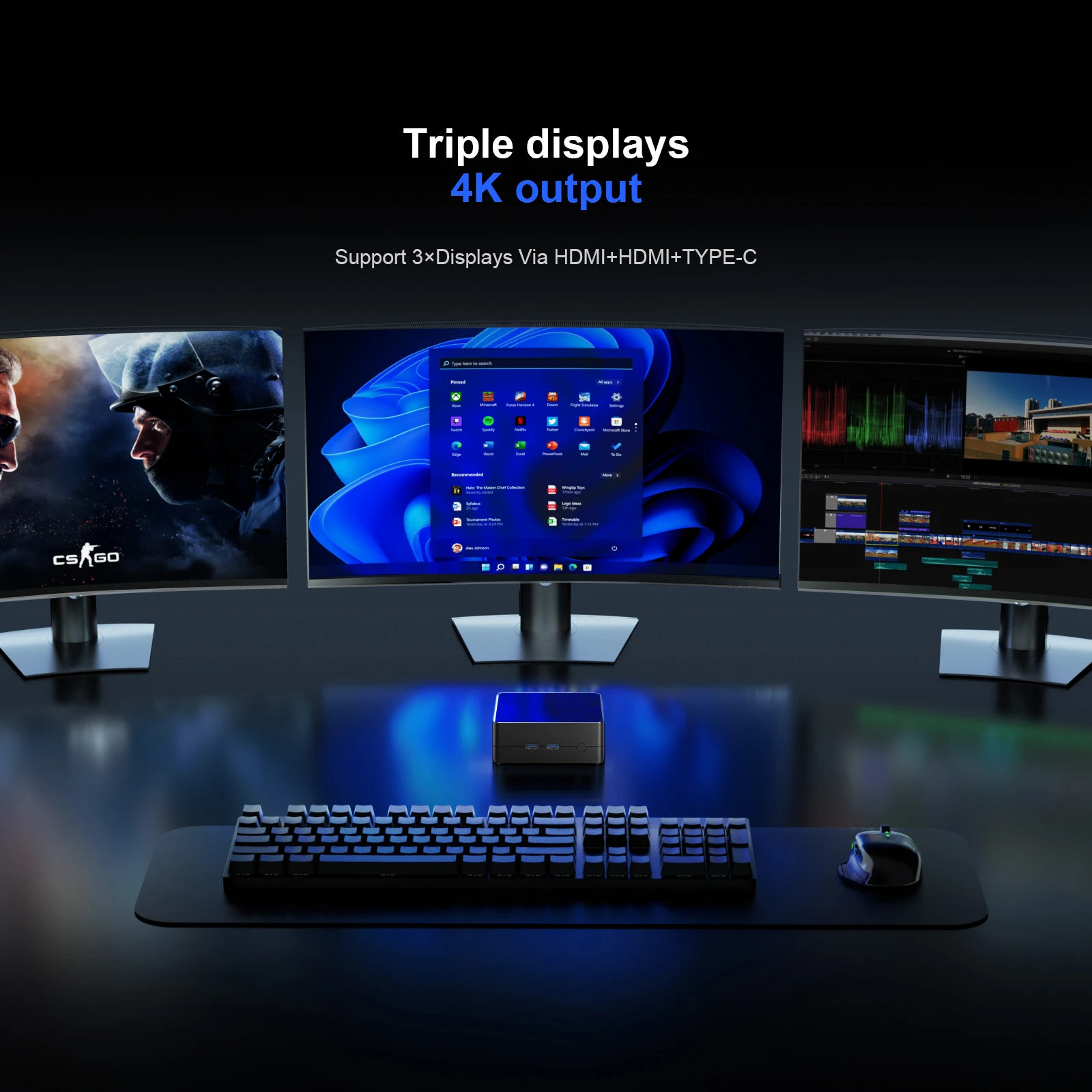 Chatreey AN2C Mini PC AMD Ryzen 5 3550H Gaming Desktop Computer