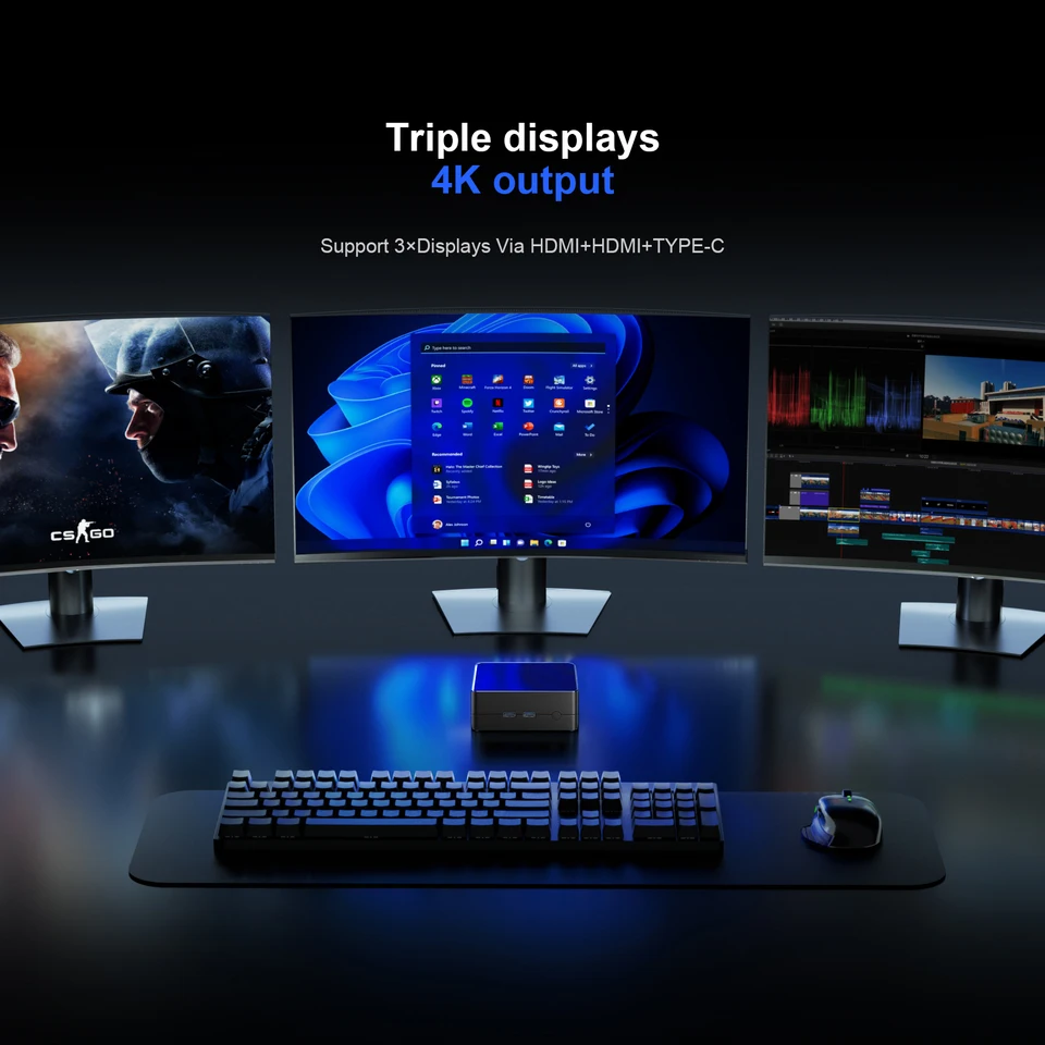 Chatreey AN2C ミニPC AMD Ryzen 5 3550H ゲーミングデスクトップ