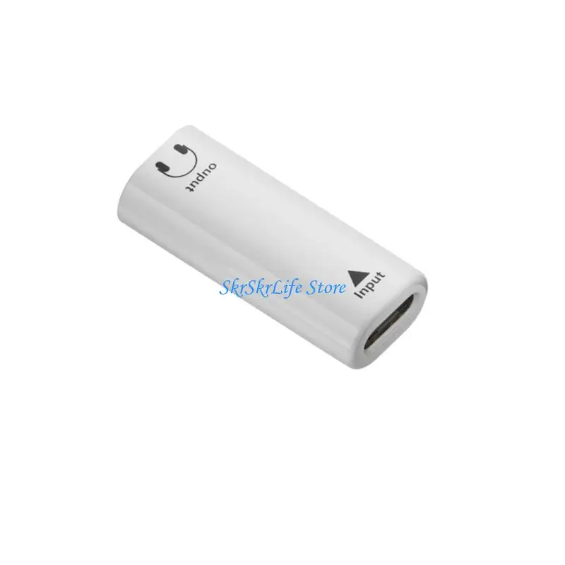 E65E는 모바일 장치 및 컴퓨터용 Play Type C를 3.5mm 헤드폰 변환기에 연결합니다.