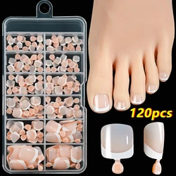 Chic Pink French Short Square Press - On Nails - 120 - Piece Set (Toe)