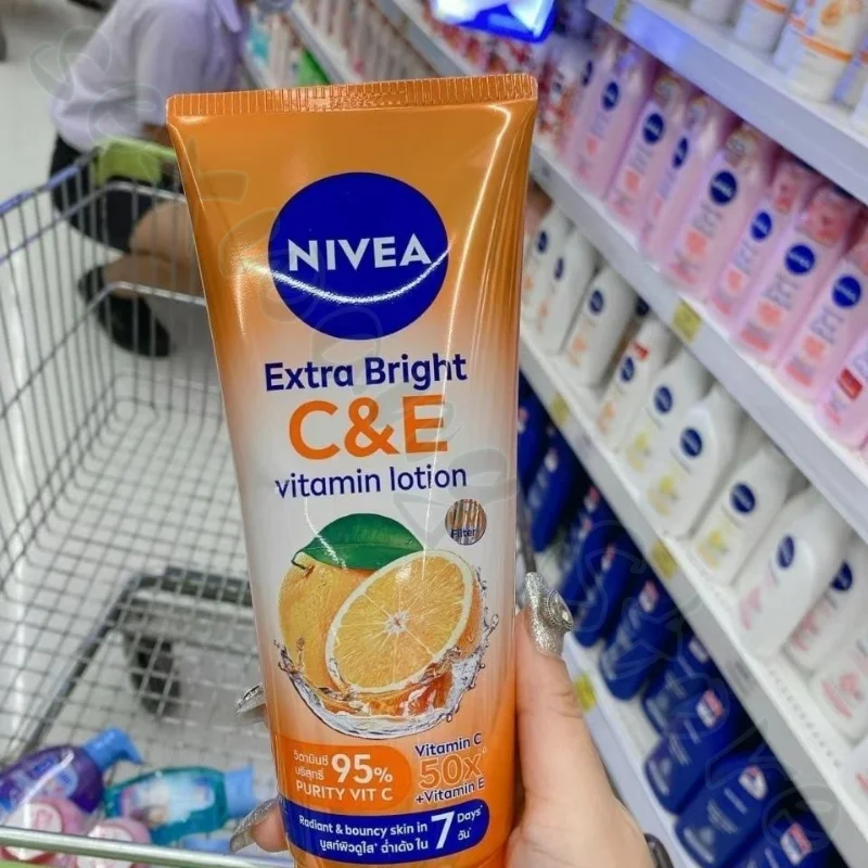 NIVEA 50X Vitamin C&E Citrus VC Deep Nourishing Brightening Hydrating Body Lotion 180g Skin Lightening Cream for Dark Skin