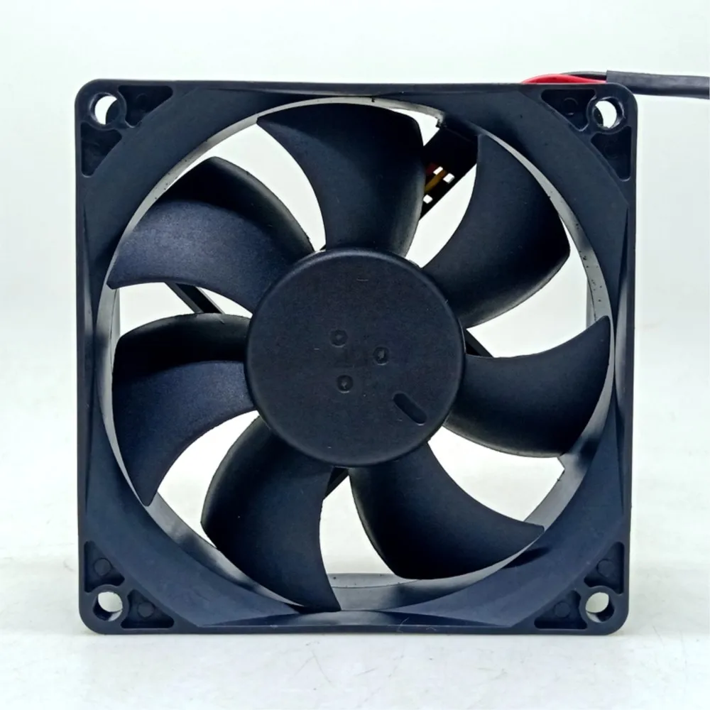 새로운 PVA080G12R 8025 12V 0.80A 3 핀 RD 신호 자동차 충전 전원 듀얼 볼 8cm 초고속 대형 공기량 냉각 팬, 자동차 충전 전원 듀얼 볼