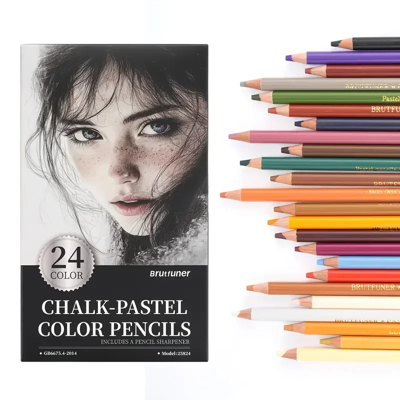Professional Charcoal Pencil Set for Artistic Drawing and Shading - 24/72 Rich Colors