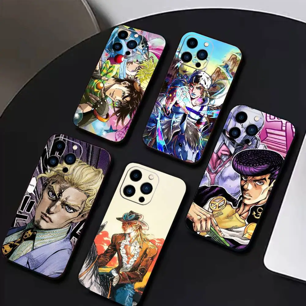 K-Anime Jojo's Bizarre Adventure Soft Silicone Black Phone Case