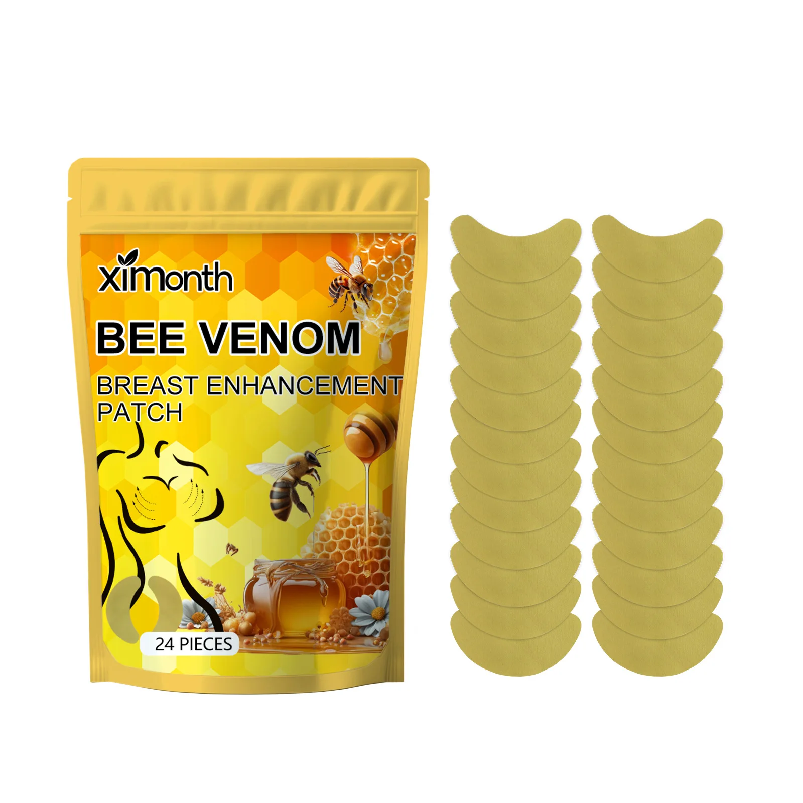 Bee Venom Breast Enlargement Cream Patch 24Pcs For Breast Fast Growth Chest