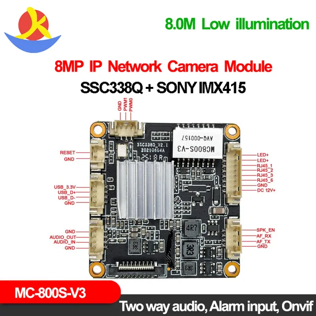 8M Sony Imx415 SSC338Q 4K Ip Camera Module Human Motion Detection Webcam Onvif Rtsp LMS Security Protection OpenIPC For Drone 2