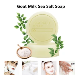 2 Shapes Handmade White Skin Body Clean Beauty Moisturizing Face Natural Plant Ingredients Goat Milk Sea Salt Soap