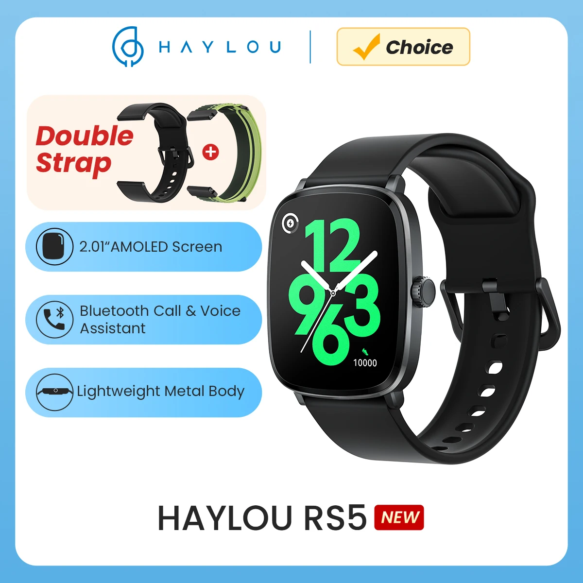 HAYLOU Watch RS5 Smartwatch AMOLED za $36.3 / ~142zł