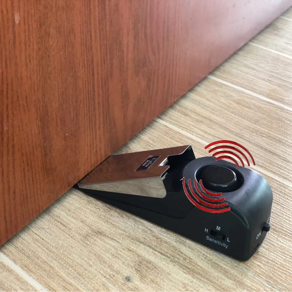 120 dB stop system Security Home Wedge Shaped Door Stop Stopper Alarm Block Blocking Systerm