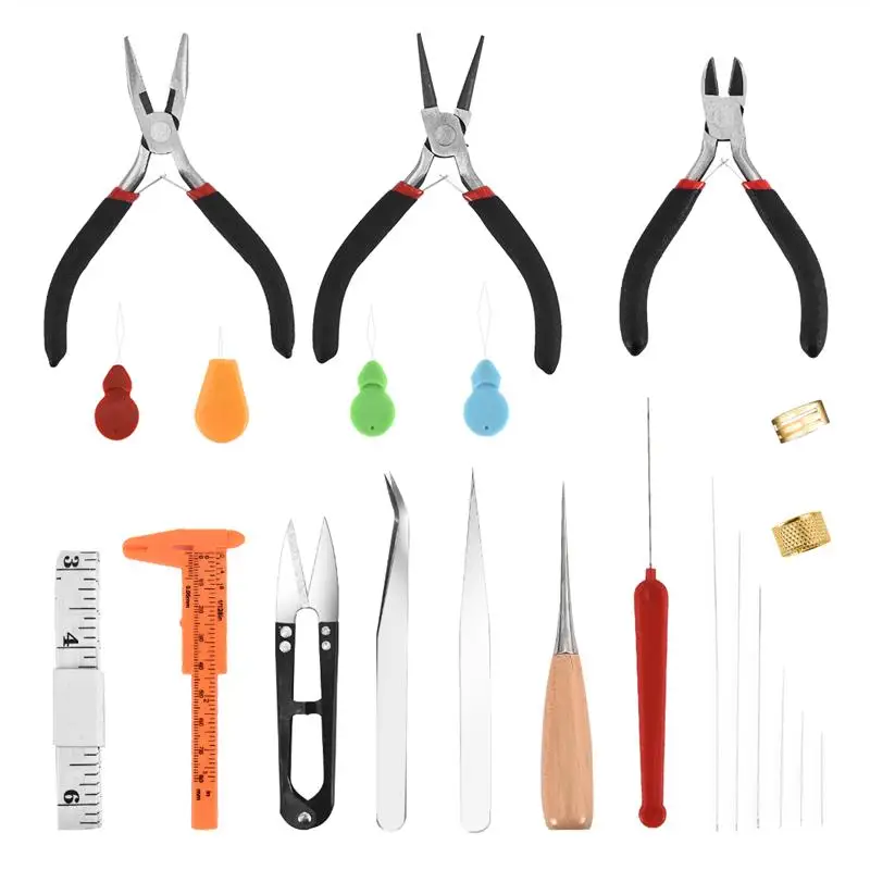 Jewelry Making Supplies Kit Plier Earing Hooks Open Jump Rings Lobster Clasps Crimp Beads DIY Jewelry Tools Accessories Sets