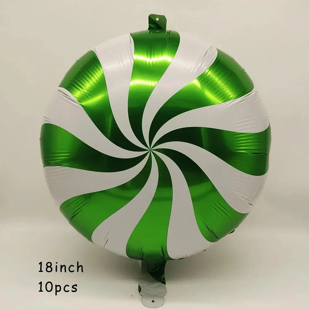 thumbnail image 1 of 10 piezas de bastón de Navidad inflable de 18 pulgadas, globos de papel de aluminio de caramelo, bastón grande rojo y rosa para decoraciones de Navidad y Año Nuevo, suministros 2024 Navid, 1 of 5