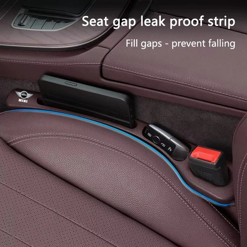 2Pcs Car Seat Gap Filler Seat Crevice Storage Box Bag For MINI Cooper One JCW Clubman Countryman R55 R56 F55 F56 R57 R58 R59
