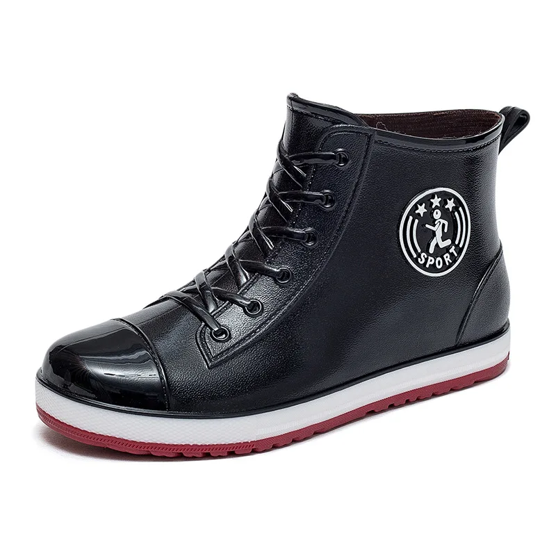 New Anti-odor Waterproof Rain Shoes For Women Designer Red Bottom