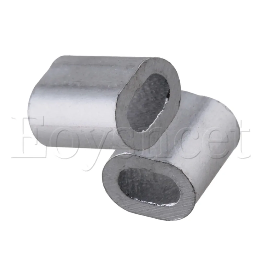 Details about   200PCS 1mm M1 Wire Rope Oval Aluminum Clip Ferrule Sleeves Clamp 