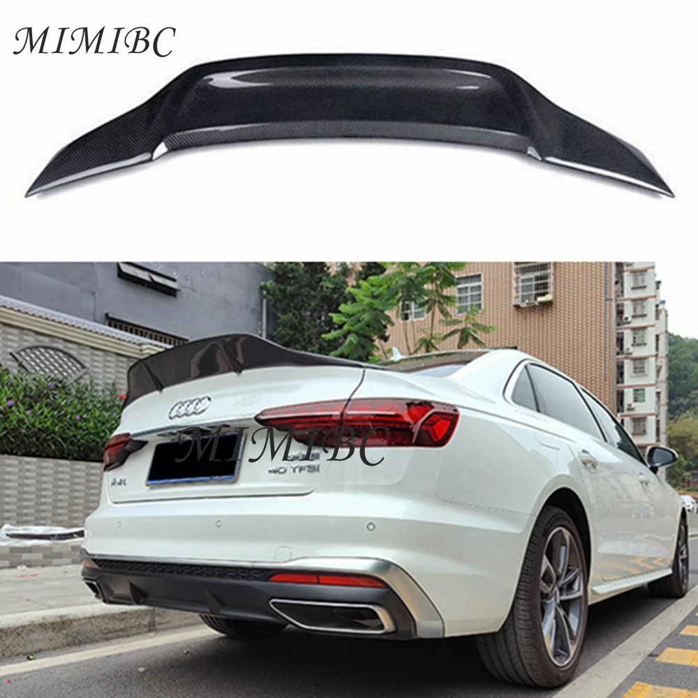 

FOR AUDI A4/S4 B9 B9.5 Sedan R Style Carbon fiber Rear Spoiler Trunk wing 2016-2020 FRP Forged carbon