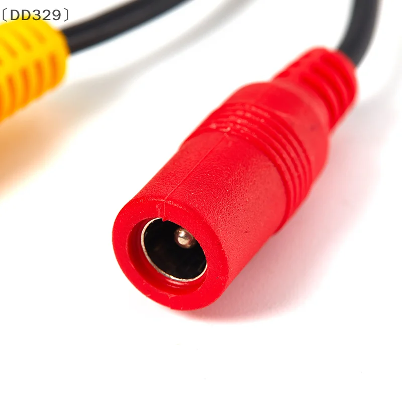 〔DD329〕1Pcs Car Reverse Backup Rear View Camera 4-Pin Male Connector To RCA Wire Power Harness Adapter Car Accessories