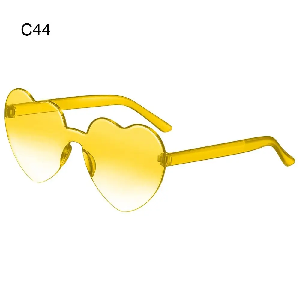 10 Paia Di Occhiali Da Sole Senza Montatura A Forma Di Cuore, Colori Caramella Trasparenti, Per Feste, Carnevale E Matrimoni