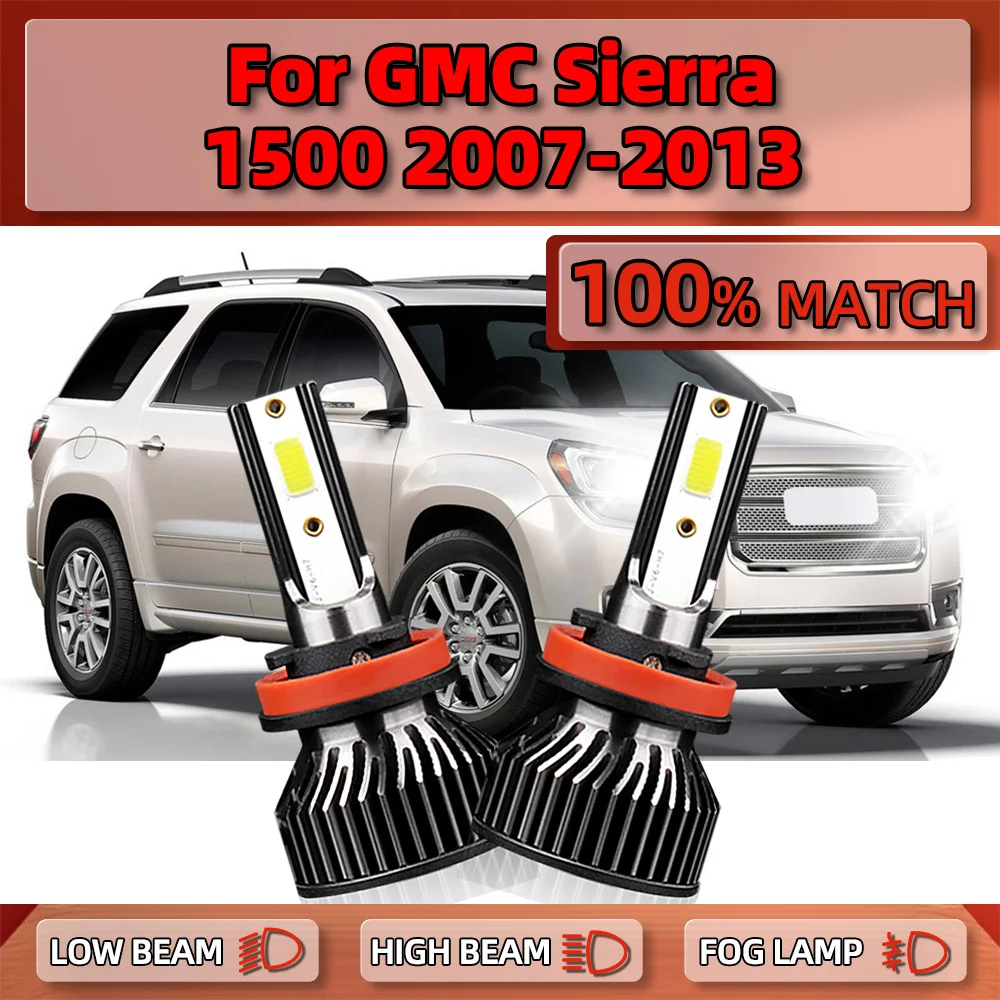 

20000LM 120W LED Headlight H11 Low Beam Car Light 6000K Turbo Lamps 12V For GMC Sierra 1500 2007 2008 2009 2010 2011 2012 2013