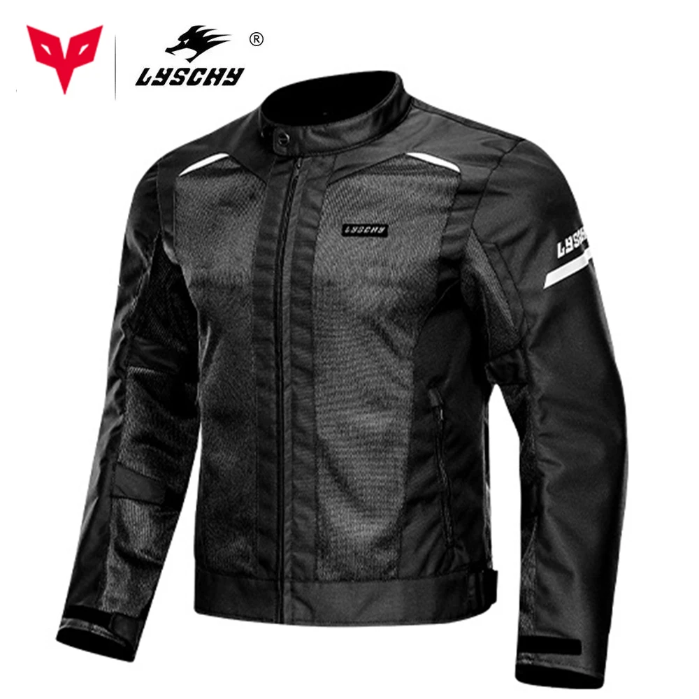 LYSCHY Motorcycle Jacket Breathable Mesh Anti Fall Motorcycle Racing