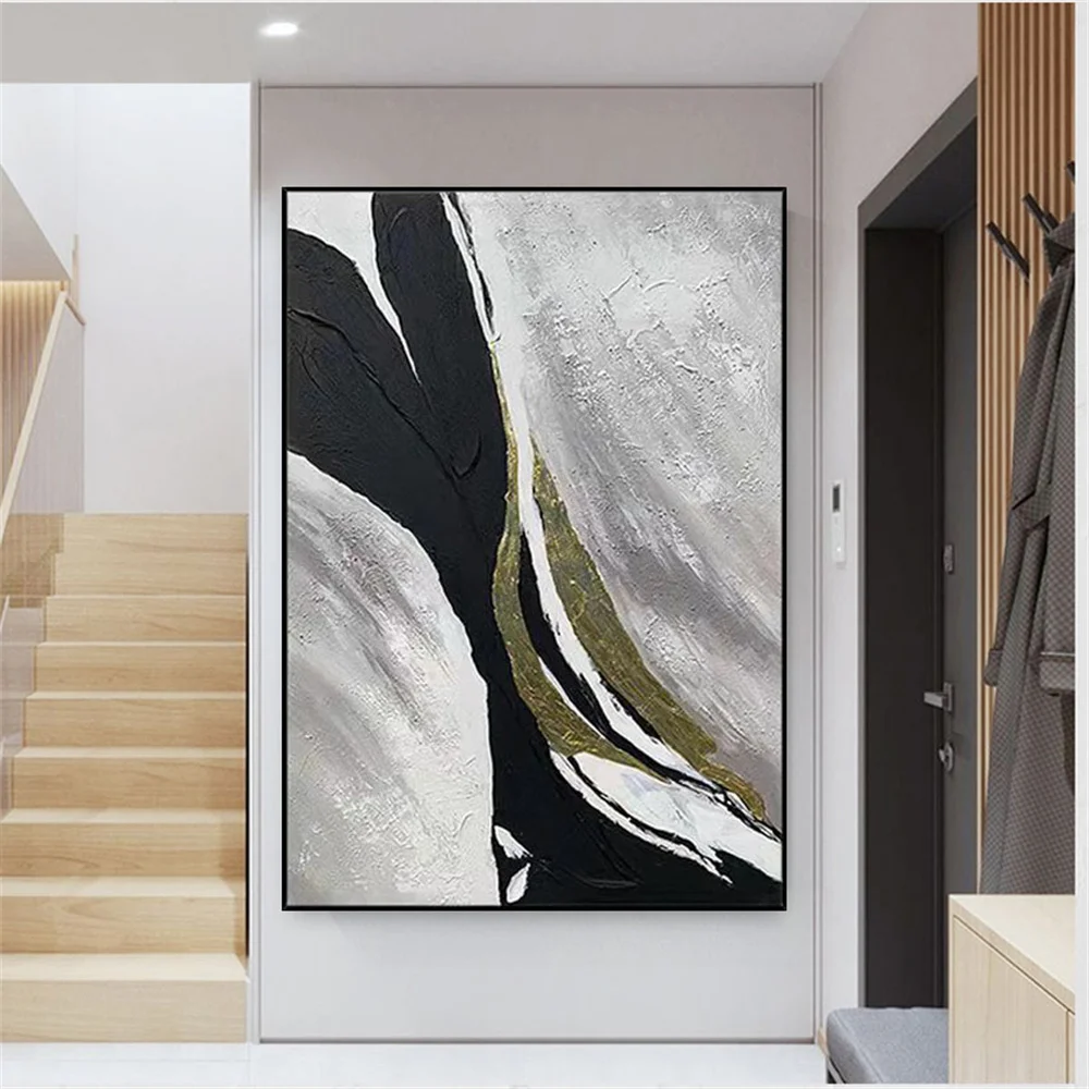 

Pure Hand-Painted Landscape, Abstract Canvas, Oil Painting, Living Room, Family, Minimalist Study, Porch, Modern Wall Sticker