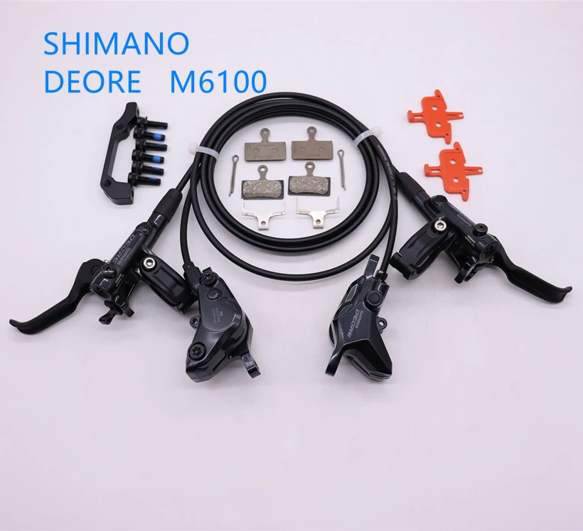 Shimano Deore M6100 2 Piston Brake Set With G03a Resin Brake Pads