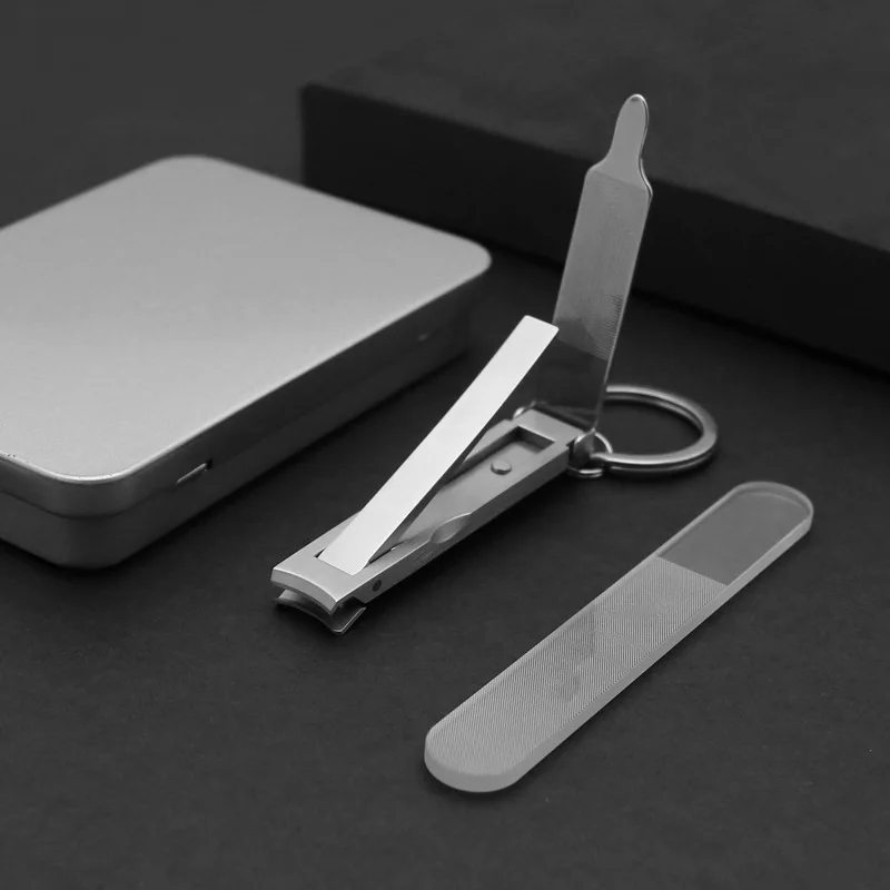 

High Quality Foldable Nail Clippers Stainless Steel Manicure Cutter Fingernail Scissors Trimmer Tools Kit Key Ring Clippers