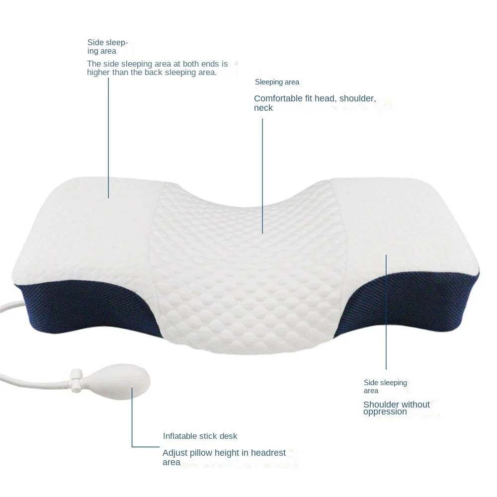 2024 Contour Memory Foam Pillow Side Sleeper Pillow Cervical Pillow For  Neck Pain Gel Pillow,back And Stomach Sleepers