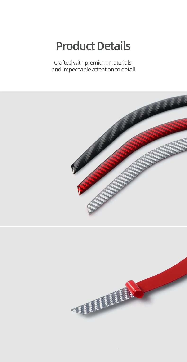 Für Tesla Modell 3 2017-2022 Modell Y 2019-2024 Carbon Faser Lenkrad Panel Trim Streifen Aufkleber auto Innen Tuning Zubehör – Detail 5