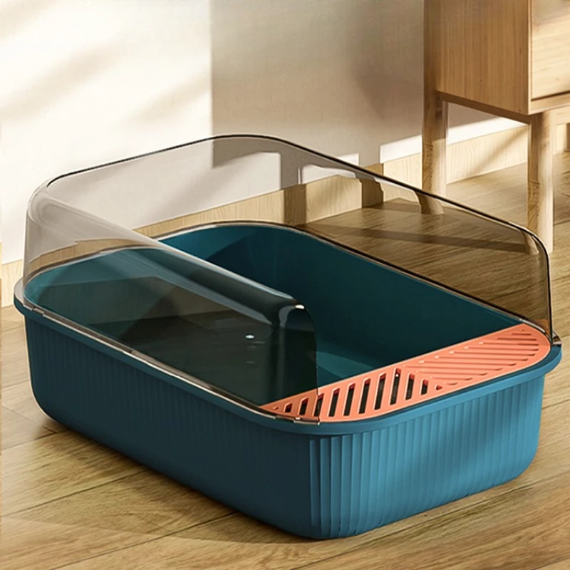 

Sandbox Big Cat Bedpans Leak Proof Enclosed Toilet Cage Cat Bedpans Openness Convenient Gatos Produtos Pet Products QF50CB