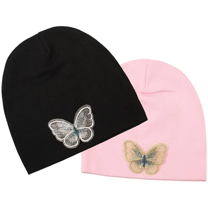 Kids Children Soft Baby Big Bow Cotton Beanie Hats For Newborn Baby Girls Boys New Butterfly Gorros Caps Knit Hat