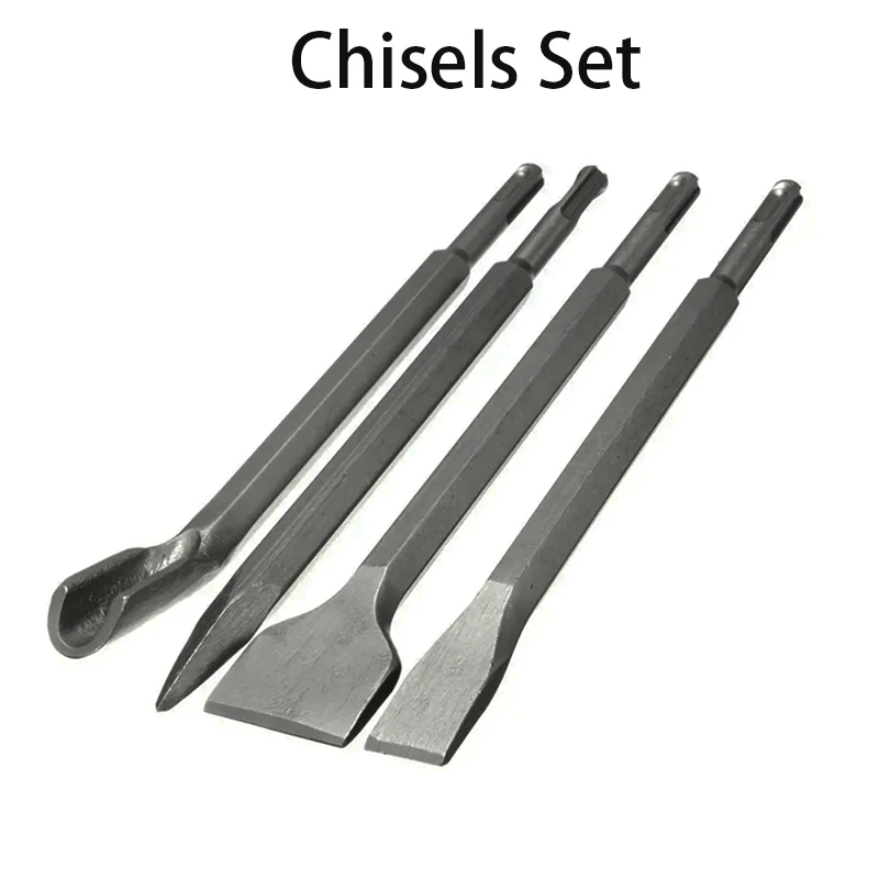 

1pcs Electric Hammer Drill Bits Tools SDS Plus Rotary Bit Point Groove Gouge Flat Chisel Break Concrete Brick Wall Drilling
