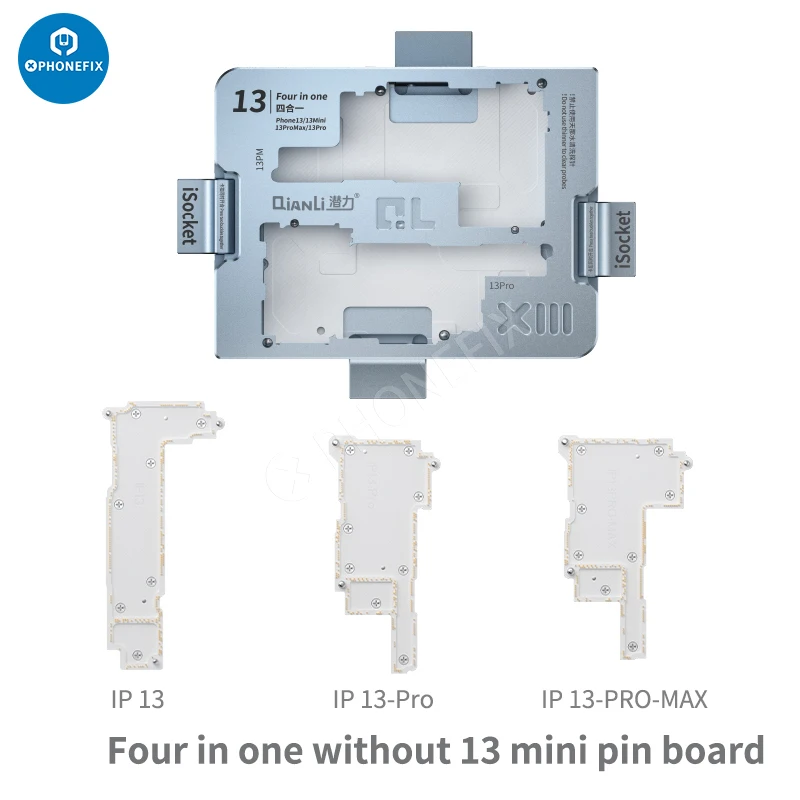 

New QIANLI iSocket Fixture Motherboard Layered Testing Frame for iPhone 13/13Pro/13 Pro Max Logic Board IC Chips Function Tester