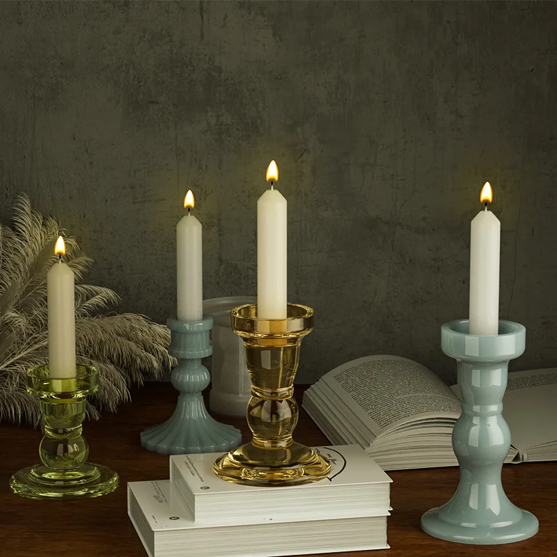 DIY Crystal Epoxy Candle Holder Silicone Mould Roman Column Candlestick Silicone Wavy Linear Candle Holder Resin Mould