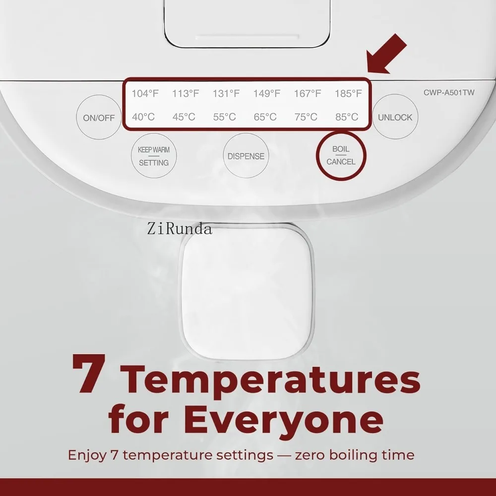 Hot Water Dispenser & Warmer, Auto Dispense & Boil Dry Protection, Insulated Stainless Steel, 5 Liter, electric Water Bottle