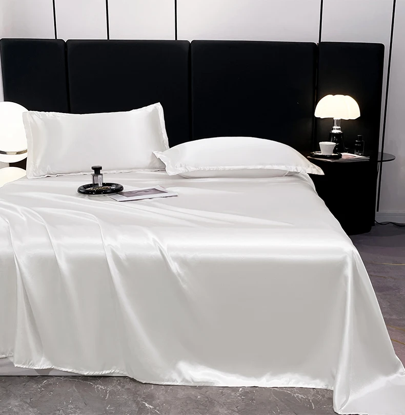 Sommerliche Eisseide-Kühlbettlaken für Doppelbetten, Einzel-/Queen-/King-Size-Bettlaken, Sabanas Cama Bettwäsche 3-teiliges Set oder 1 Stück – Detail 3