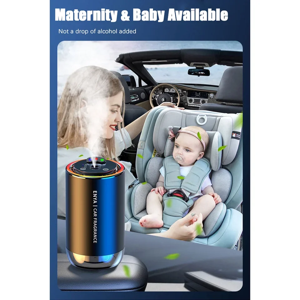 Car Air Freshener RGB Starry Top 3 In 1 Multi-Function Car Aromatherapy LED Light USB Charger Essential Oil Diffuser for