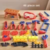 Children Toolbox Set Play House Repair Toolbox Drill Screw Puzzle Assembly Games Pretend Play Toys Engineering Puzzle Kids Gift 2