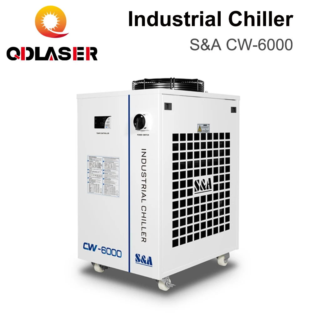 Qdlaser Cw-6000 S & A Refrigeratore Industriale 50/60Hz 70L/Min Flusso R-410A Frigorifero 50/60Hz Per Sistema Di Raccolta Dell'Acqua Della Macchina