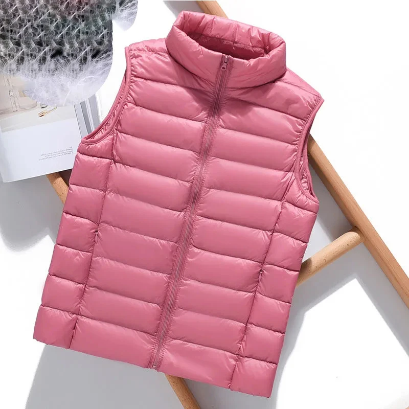 Autumn Women Duck Down Vest 2022 Coat Ultralight Sleeveless Puffer Vest