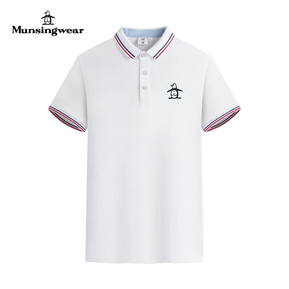 Polo Shirt Mens Shirts New Munsing Wear Men's Summer Polo Fashion Sports Leisure Men's Golf Clothing