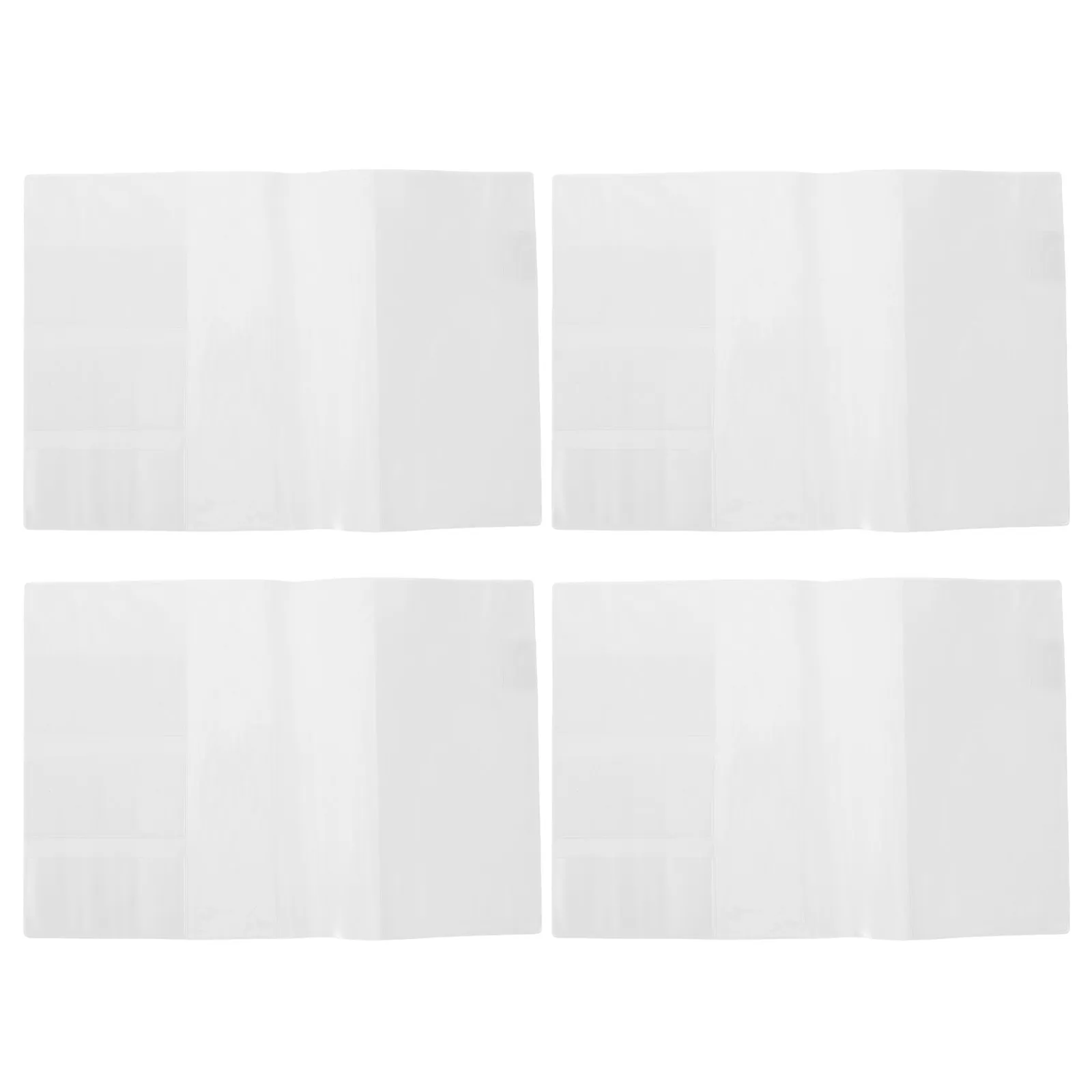 4Pcs 투명 책 표지 PVC 노트북 보호 슬리브 학교 사무실 플래너를위한 방수 재사용 가능한 저널 자켓