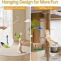 Indoor Interactive Birds Toy for Cat Chasing Teasing Toy Sounding Catnip Cat Teaser Toy Self-hilarity Wall Hanging Birds Cat Toy 2