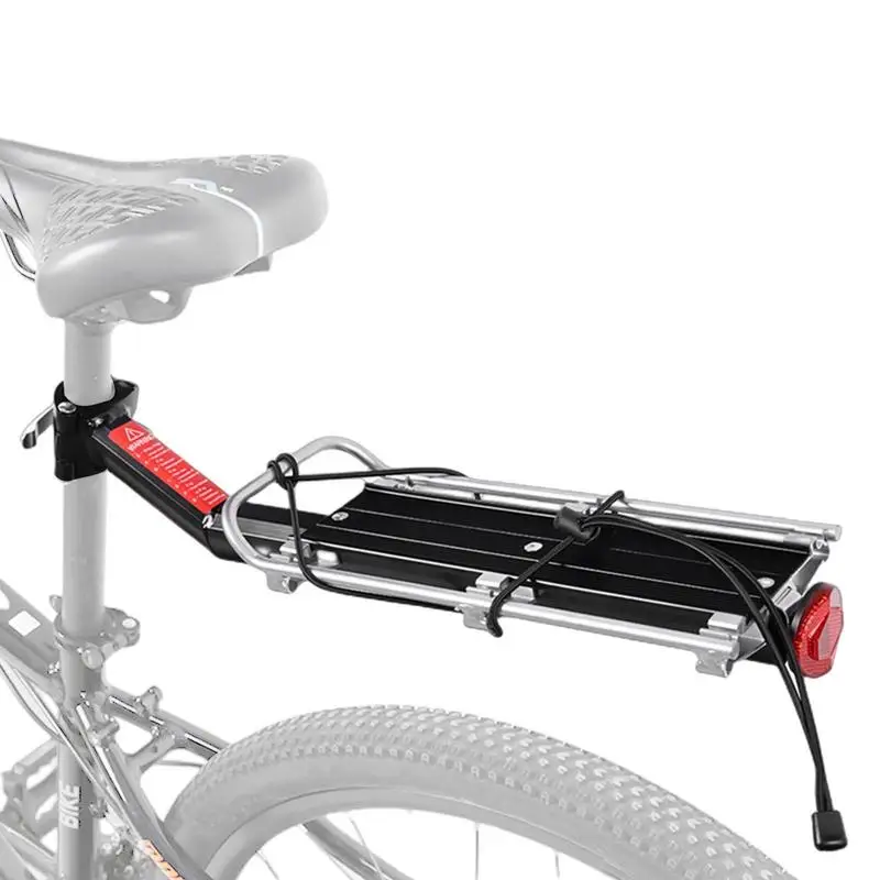 

Bicycle Cargo Rack With Rear Light Quick Release Road Bike Rear Rack Universal Alloy Bicycle Luggage Carrier For Cycling