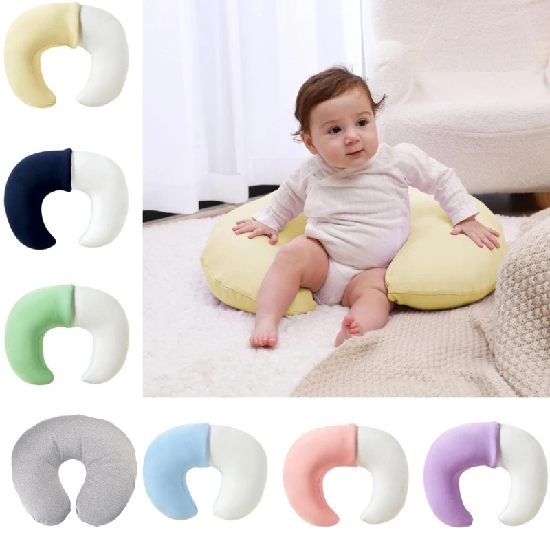 Head Support Cushion Nursing Pillow with Detachable Pillowcase Soft Pillow for Breastfeeding Newborns